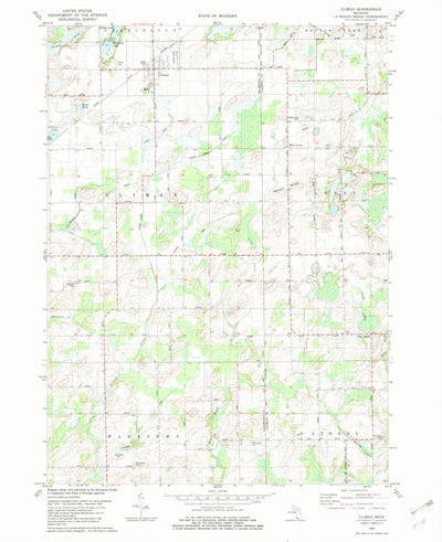 United States Geological Survey Climax, MI (1982, 24000-Scale) digital map