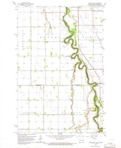 United States Geological Survey Climax NW, ND-MN (1964, 24000-Scale) digital map