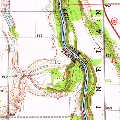 United States Geological Survey Climax NW, ND-MN (1964, 24000-Scale) digital map