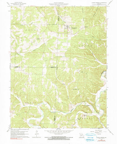 United States Geological Survey Climax Springs, MO (1960, 24000-Scale) digital map