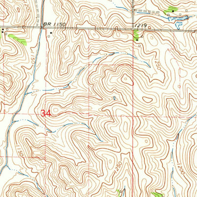 United States Geological Survey Climbing Hill, IA (1964, 24000-Scale) digital map