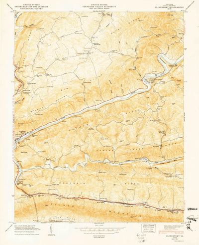 United States Geological Survey Clinchport, VA (1950, 24000-Scale) digital map