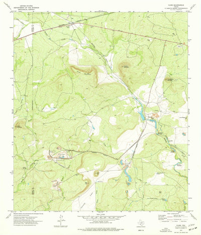 United States Geological Survey Cline, TX (1974, 24000-Scale) digital map