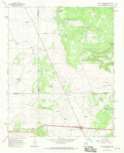 United States Geological Survey Clines Corners, NM (1966, 24000-Scale) digital map
