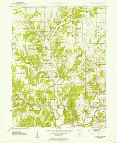 United States Geological Survey Clinton Falls, IN (1951, 24000-Scale) digital map
