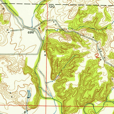 United States Geological Survey Clinton Falls, IN (1951, 24000-Scale) digital map