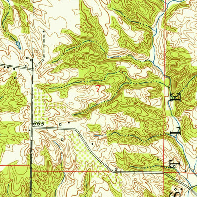 United States Geological Survey Clinton Falls, IN (1951, 24000-Scale) digital map
