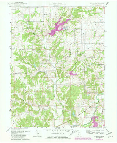 United States Geological Survey Clinton Falls, IN (1971, 24000-Scale) digital map