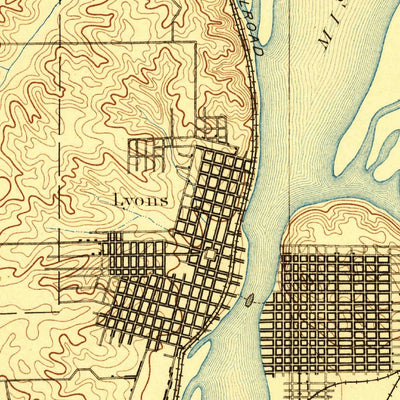United States Geological Survey Clinton, IA-IL (1891, 62500-Scale) digital map