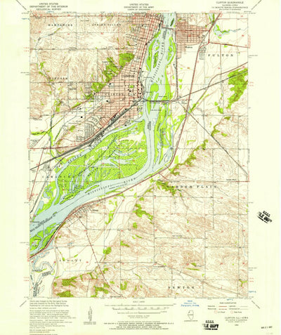 United States Geological Survey Clinton, IL (1953, 24000-Scale) digital map