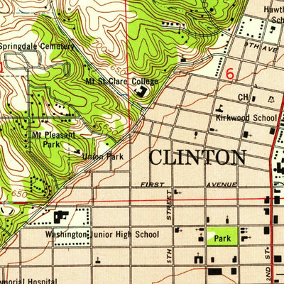United States Geological Survey Clinton, IL (1953, 24000-Scale) digital map