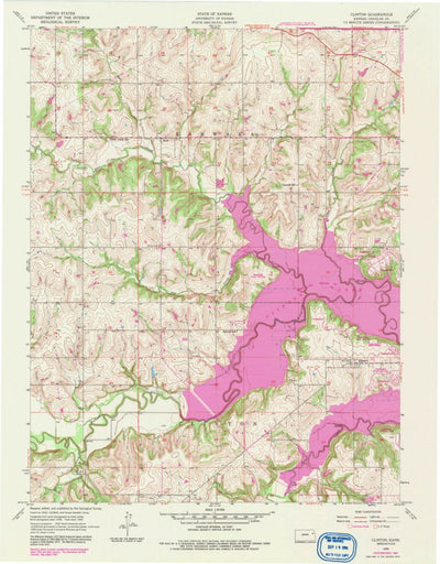 United States Geological Survey Clinton, KS (1955, 24000-Scale) digital map