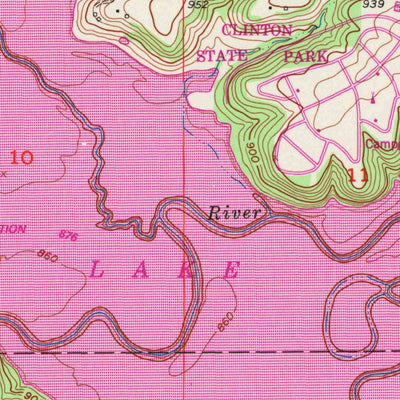 United States Geological Survey Clinton, KS (1955, 24000-Scale) digital map