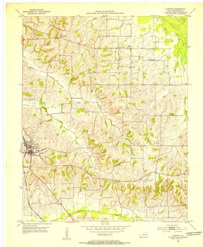 United States Geological Survey Clinton, KY (1952, 24000-Scale) digital map