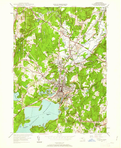 United States Geological Survey Clinton, MA (1950, 24000-Scale) digital map
