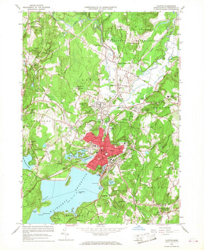 United States Geological Survey Clinton, MA (1965, 24000-Scale) digital map