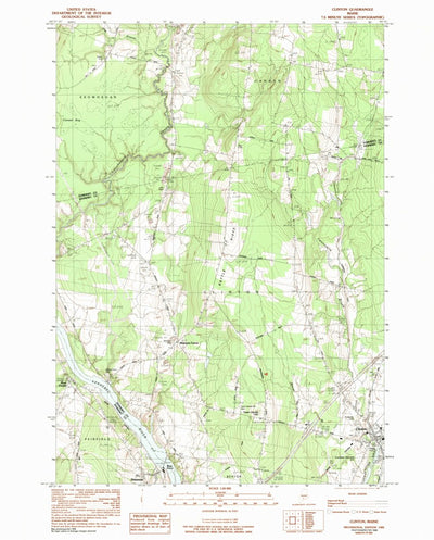 United States Geological Survey Clinton, ME (1982, 24000-Scale) digital map