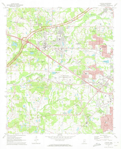 United States Geological Survey Clinton, MS (1971, 24000-Scale) digital map