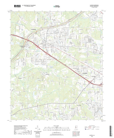 United States Geological Survey Clinton, MS (2020, 24000-Scale) digital map