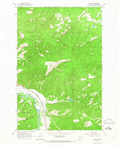 United States Geological Survey Clinton, MT (1965, 24000-Scale) digital map