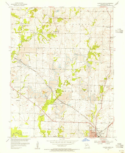 United States Geological Survey Clinton North, MO (1953, 24000-Scale) digital map