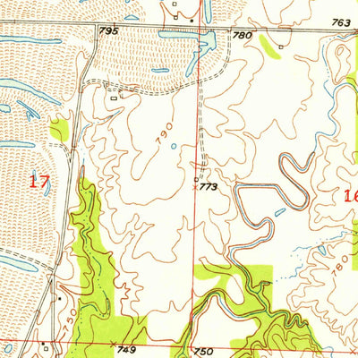 United States Geological Survey Clinton North, MO (1953, 24000-Scale) digital map