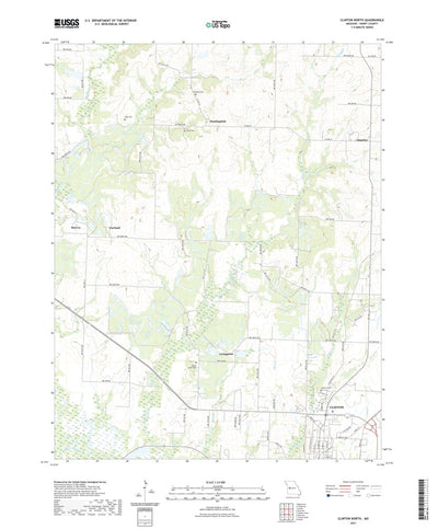 United States Geological Survey Clinton North, MO (2021, 24000-Scale) digital map