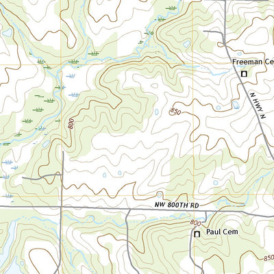 United States Geological Survey Clinton North, MO (2021, 24000-Scale) digital map