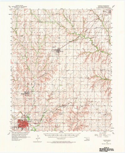 United States Geological Survey Clinton, OK (1957, 62500-Scale) digital map