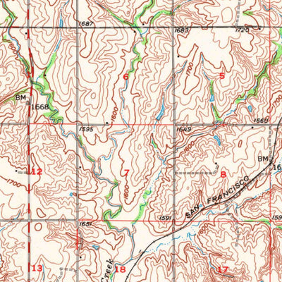 United States Geological Survey Clinton, OK (1957, 62500-Scale) digital map