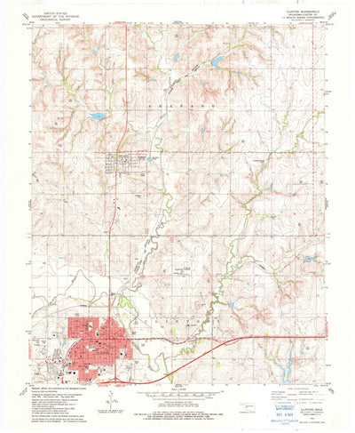 United States Geological Survey Clinton, OK (1983, 24000-Scale) digital map