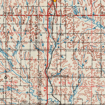 United States Geological Survey Clinton, OK-TX (1955, 250000-Scale) digital map