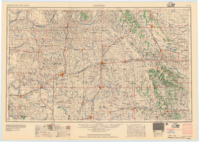 United States Geological Survey Clinton, OK-TX (1957, 250000-Scale) digital map
