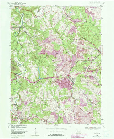 United States Geological Survey Clinton, PA (1954, 24000-Scale) digital map