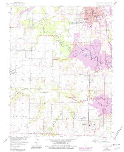 United States Geological Survey Clinton South, MO (1953, 24000-Scale) digital map