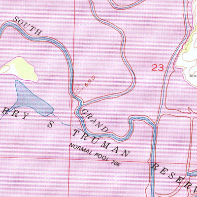 United States Geological Survey Clinton South, MO (1953, 24000-Scale) digital map