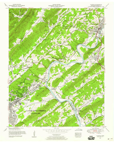 United States Geological Survey Clinton, TN (1952, 24000-Scale) digital map