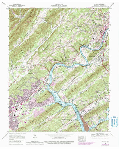 United States Geological Survey Clinton, TN (1968, 24000-Scale) digital map