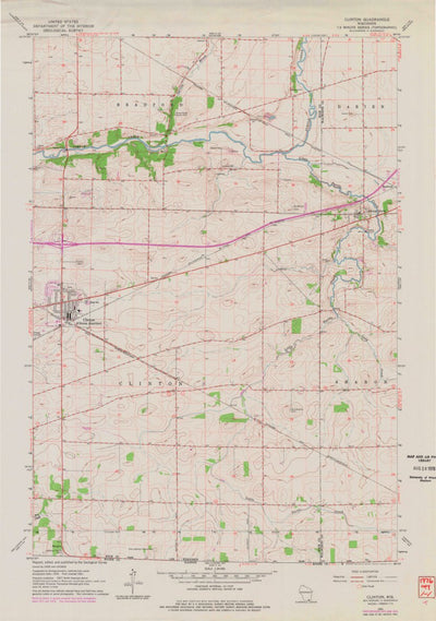 United States Geological Survey Clinton, WI (1961, 24000-Scale) digital map