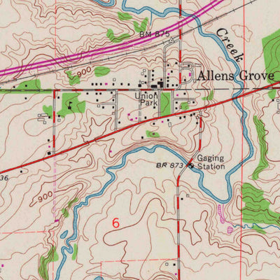 United States Geological Survey Clinton, WI (1961, 24000-Scale) digital map
