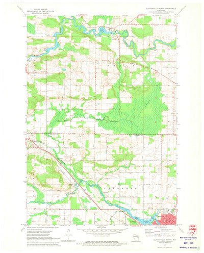 United States Geological Survey Clintonville North, WI (1970, 24000-Scale) digital map