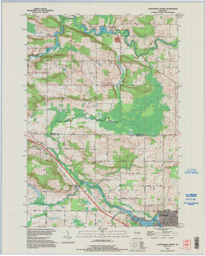 United States Geological Survey Clintonville North, WI (1993, 24000-Scale) digital map