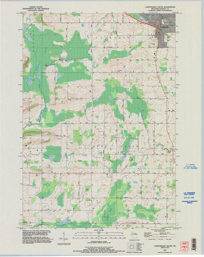 United States Geological Survey Clintonville South, WI (1993, 24000-Scale) digital map