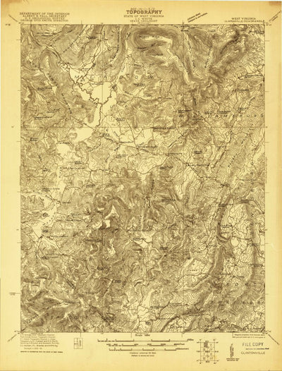 United States Geological Survey Clintonville, WV (1921, 48000-Scale) digital map