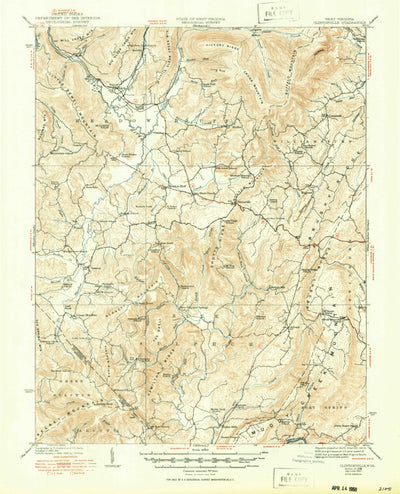 United States Geological Survey Clintonville, WV (1939, 62500-Scale) digital map