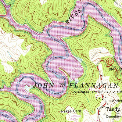 United States Geological Survey Clintwood, VA-KY (1963, 24000-Scale) digital map