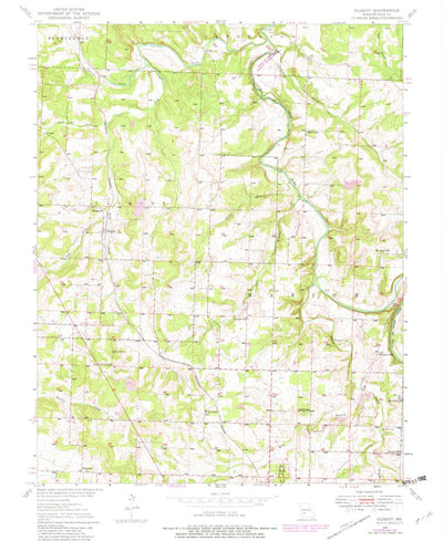 United States Geological Survey Cliquot, MO (1950, 24000-Scale) digital map