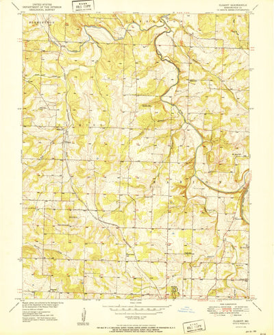 United States Geological Survey Cliquot, MO (1951, 24000-Scale) digital map