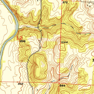 United States Geological Survey Cliquot, MO (1951, 24000-Scale) digital map