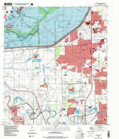 United States Geological Survey Clodine, TX (1995, 24000-Scale) digital map